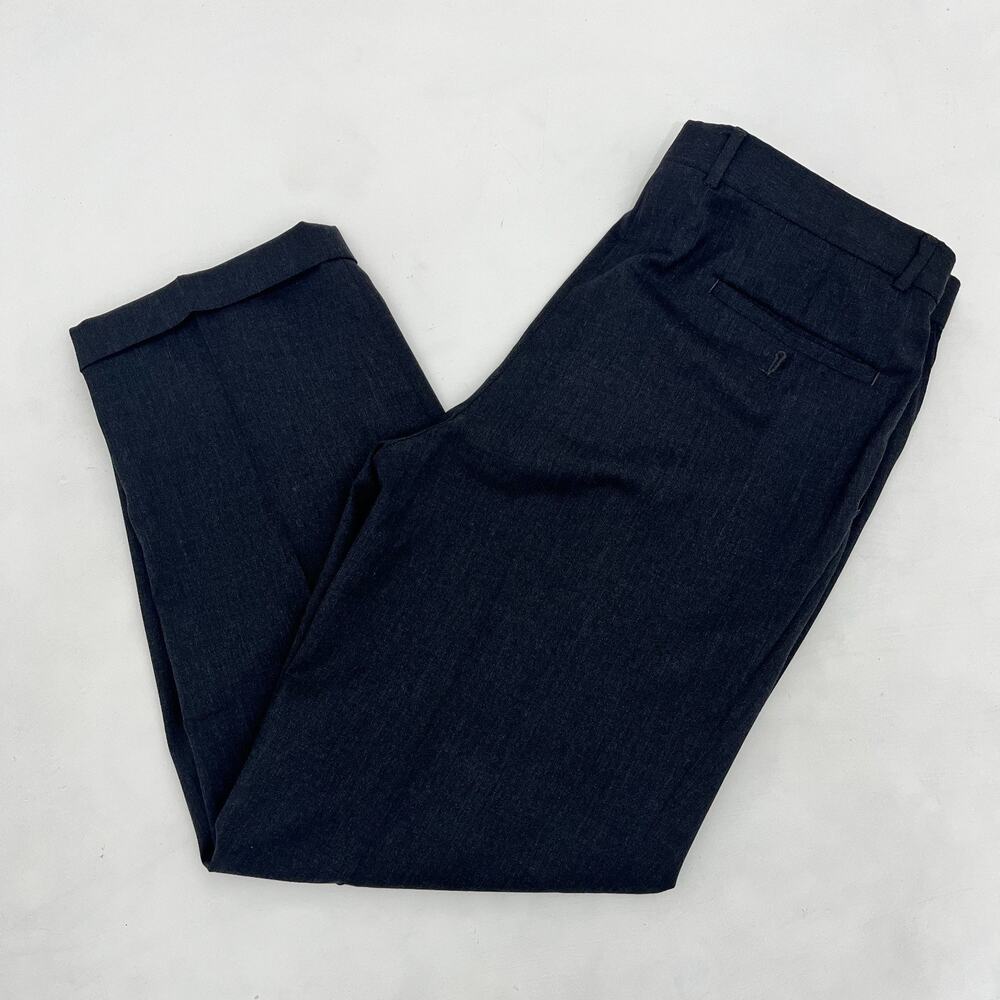 Joseph & Feiss Gold Mens 44 Gray Wool Dress Pants Pleated Front Cuffed Hem Comfy - Picture 2 of 11